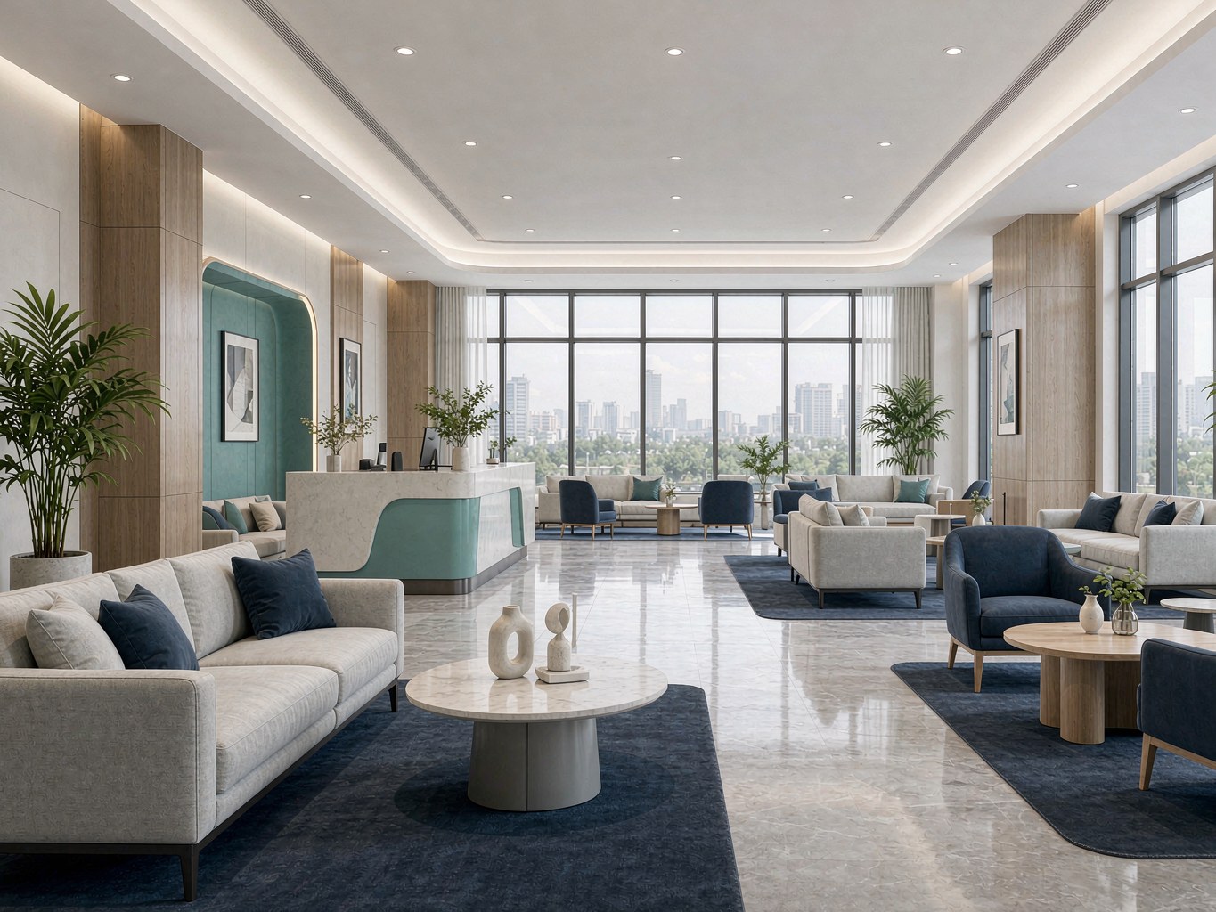 Premium health screening center lounge in Guangzhou