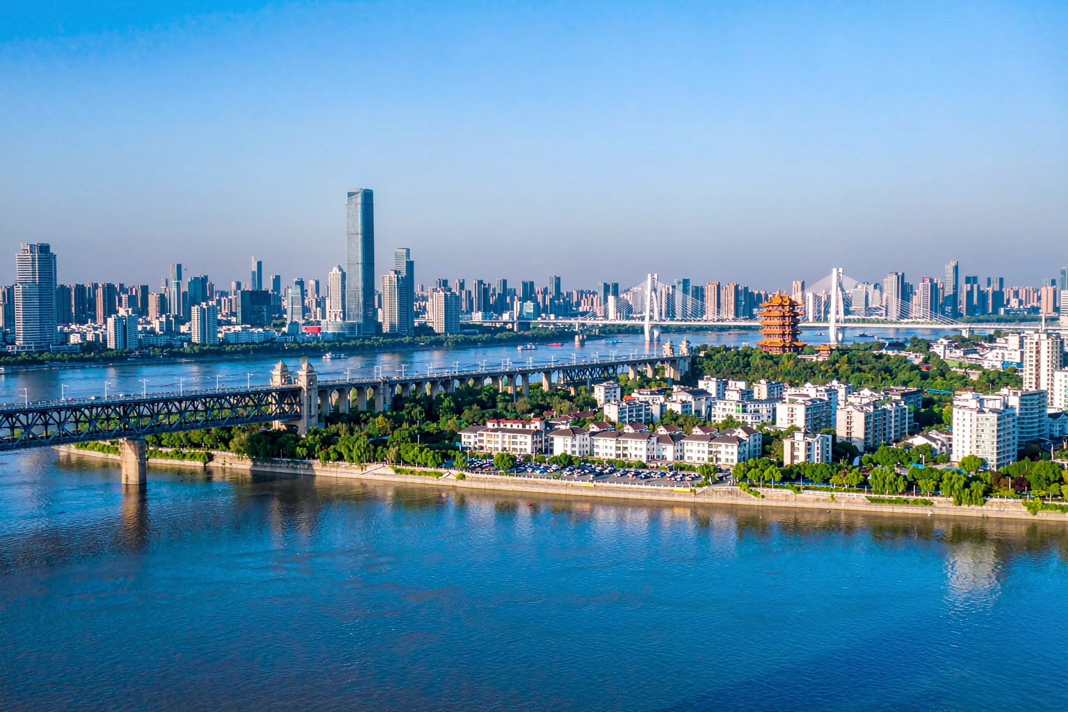 Wuhan city skyline